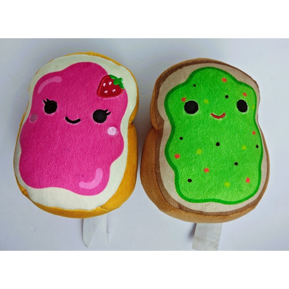 Squishmallow Kelly Strawberry Sinclair Avocado Toast Plush 5 Inch Set